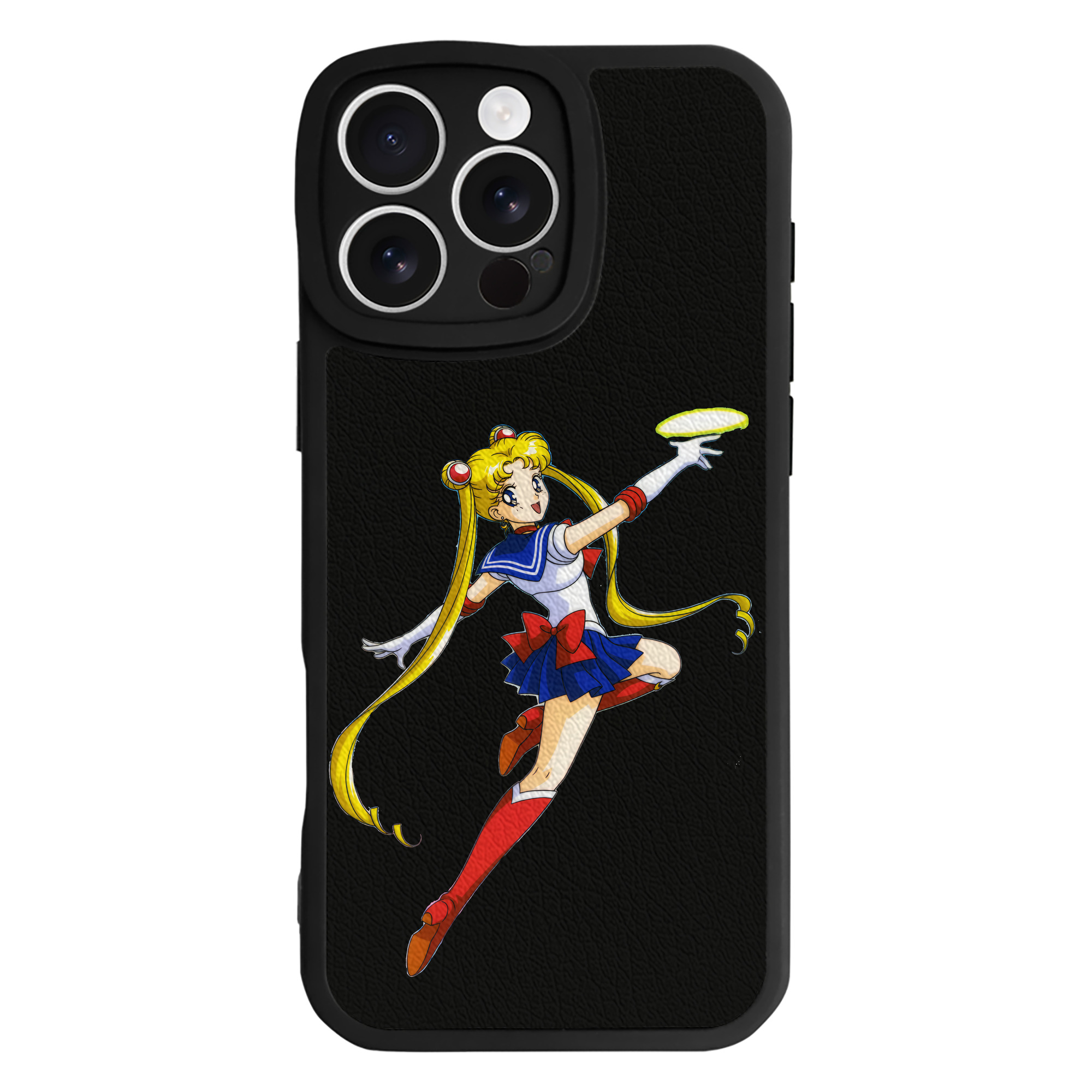 （画像用） 美少女戦士セーラームーン 月野 うさぎ つきの うさぎ Sailor Moon Tsukino Usagi 【iPhone 16シリーズ対応】シリコンスマホケース（レザー調） 材質：シリコン